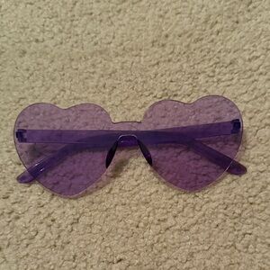 Purple Heart-Shaped Sunglasses